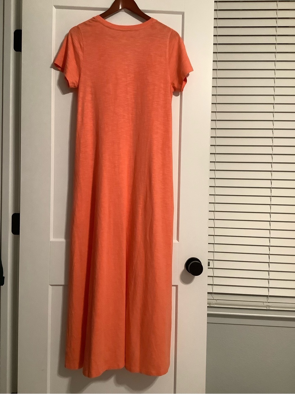 Soft Surroundings Coral V‑Neck Short Sleeve Maxi Dress - Picture 6 of 8